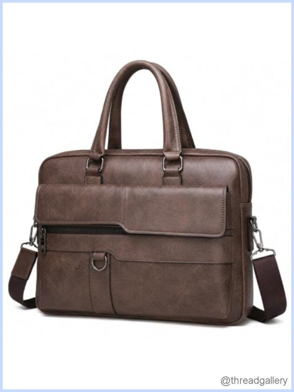 Faux Leather Laptop Briefcase Messenger Bag Crossbody Satchel